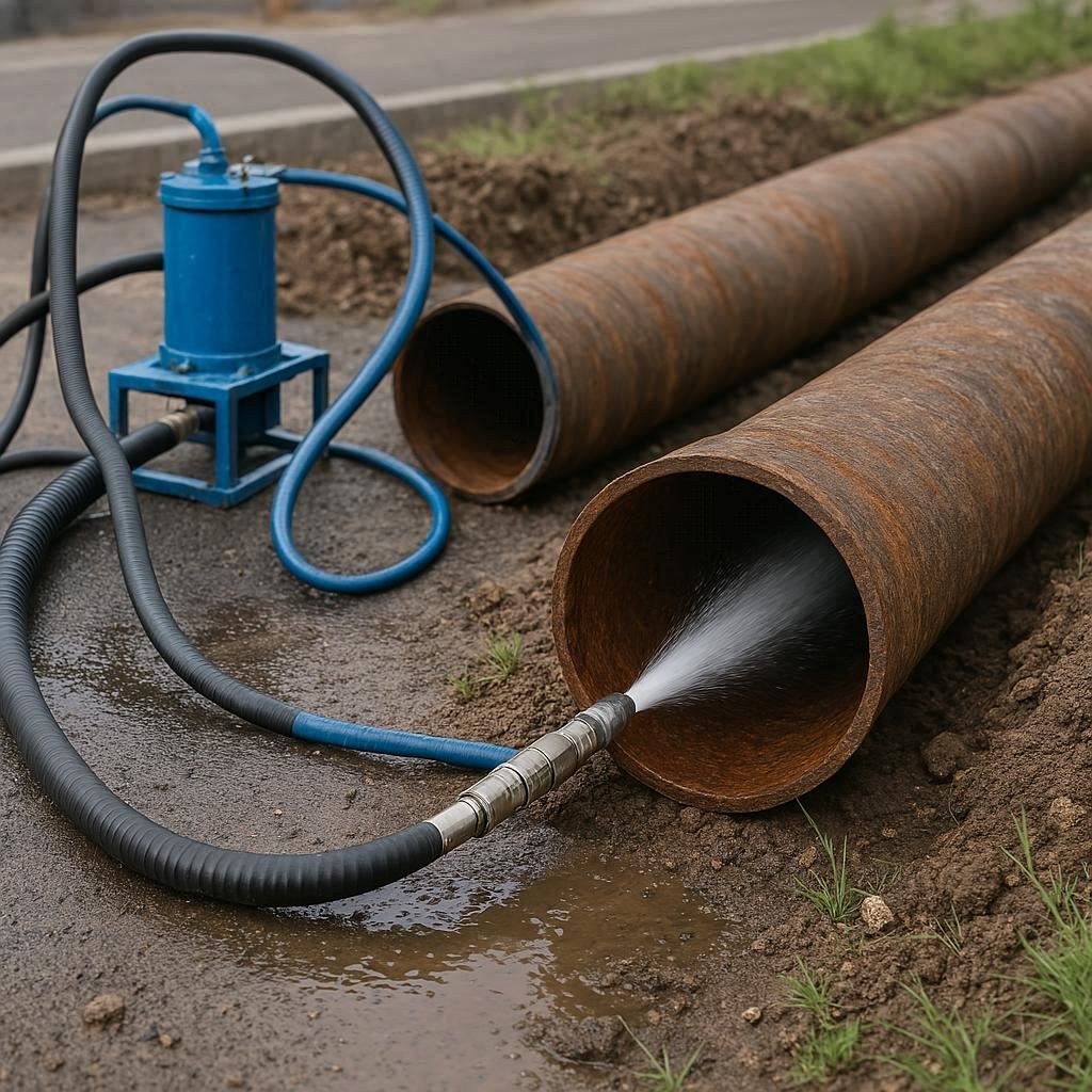 Гидродинамическая прочистка водопроводных труб в Геленджике