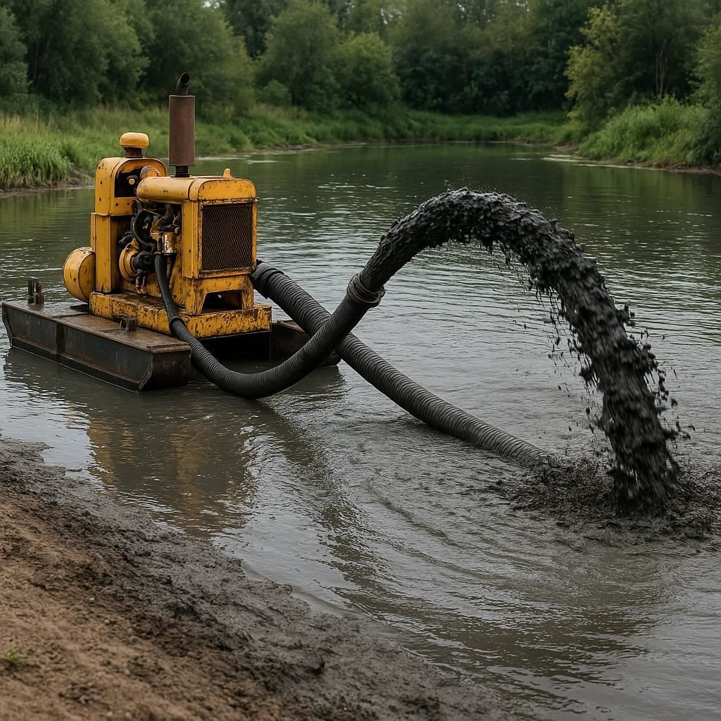 Очистка прудов и водоемов от ила в Геленджике