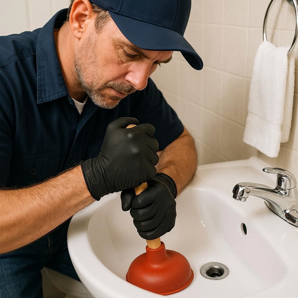 Устранение засора в раковине в ванной в Геленджике