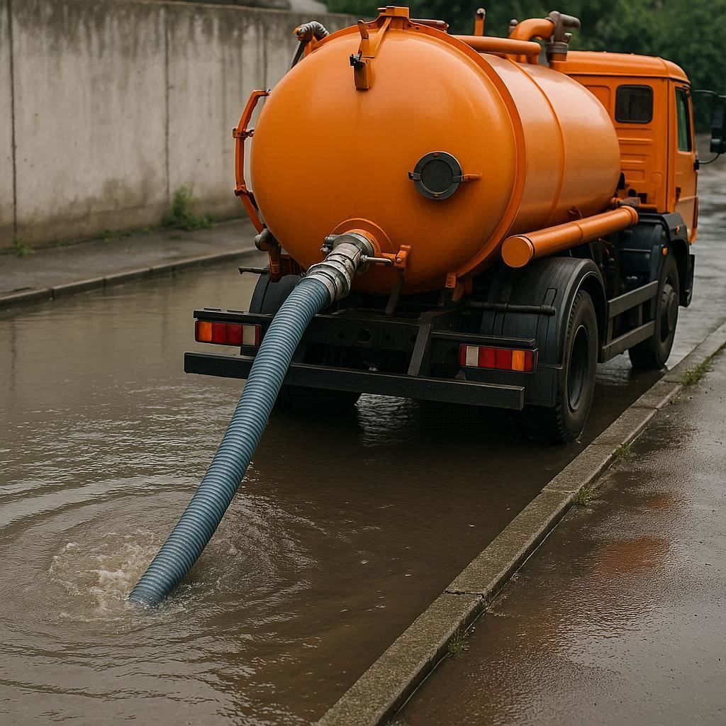 Откачка воды в Геленджике